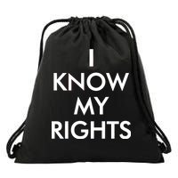 I Know My Rights Protest Drawstring Bag