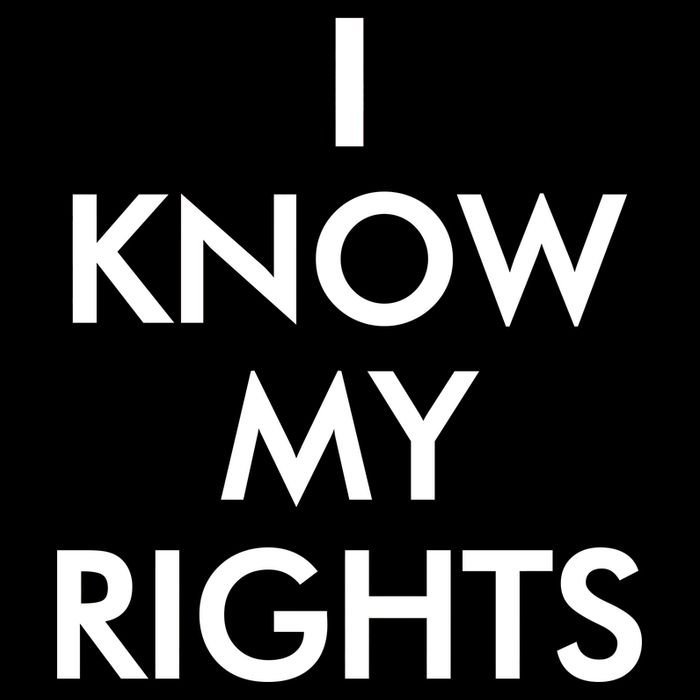 I Know My Rights Protest Drawstring Bag