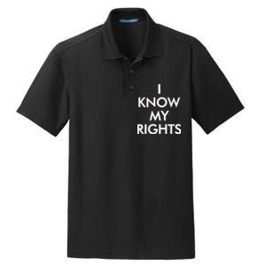 I Know My Rights Protest Dry Zone Grid Polo