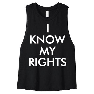 I Know My Rights Protest Women's Racerback Cropped Tank