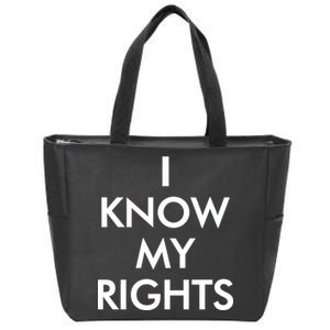 I Know My Rights Protest Zip Tote Bag