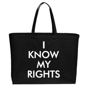 I Know My Rights Protest Cotton Canvas Jumbo Tote