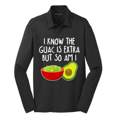 I Know the Guac is Extra But So Am I Silk Touch Performance Long Sleeve Polo