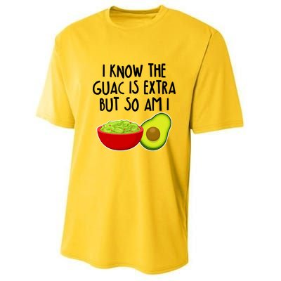 I Know the Guac is Extra But So Am I Youth Performance Sprint T-Shirt