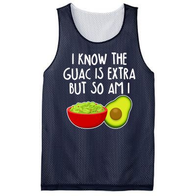 I Know the Guac is Extra But So Am I Mesh Reversible Basketball Jersey Tank