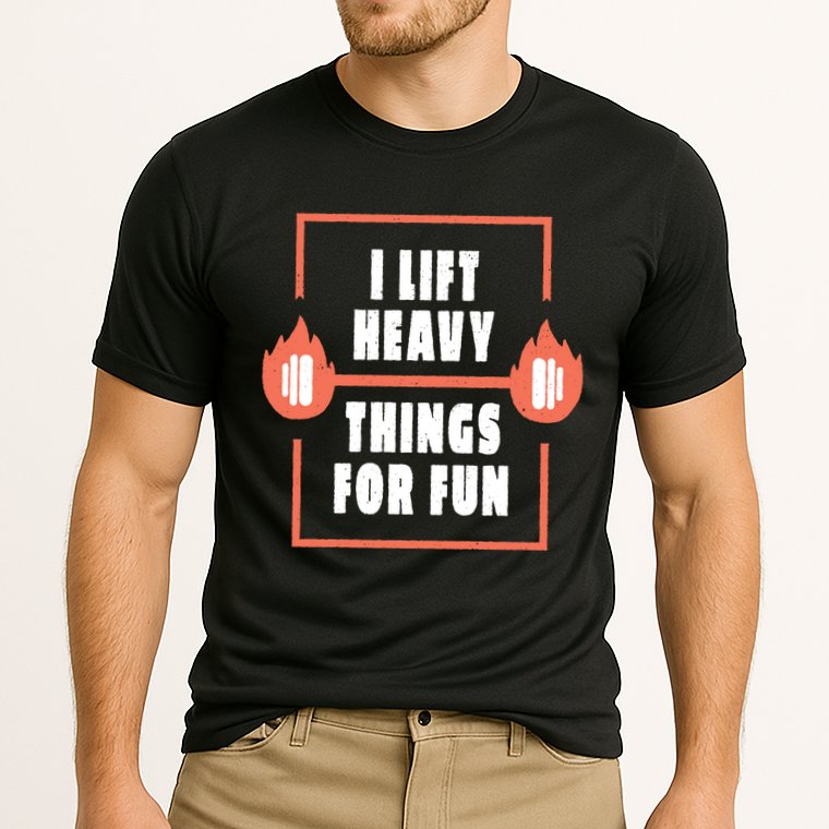 I Lift Heavy Things For Fun Cooling Performance Crew T-Shirt