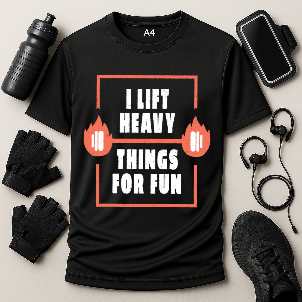 I Lift Heavy Things For Fun Cooling Performance Crew T-Shirt