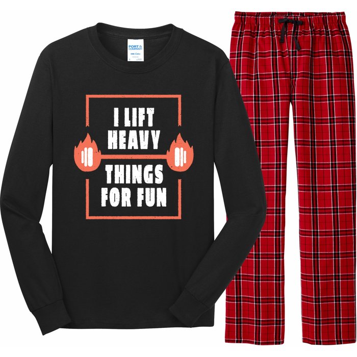 I Lift Heavy Things For Fun Long Sleeve Pajama Set