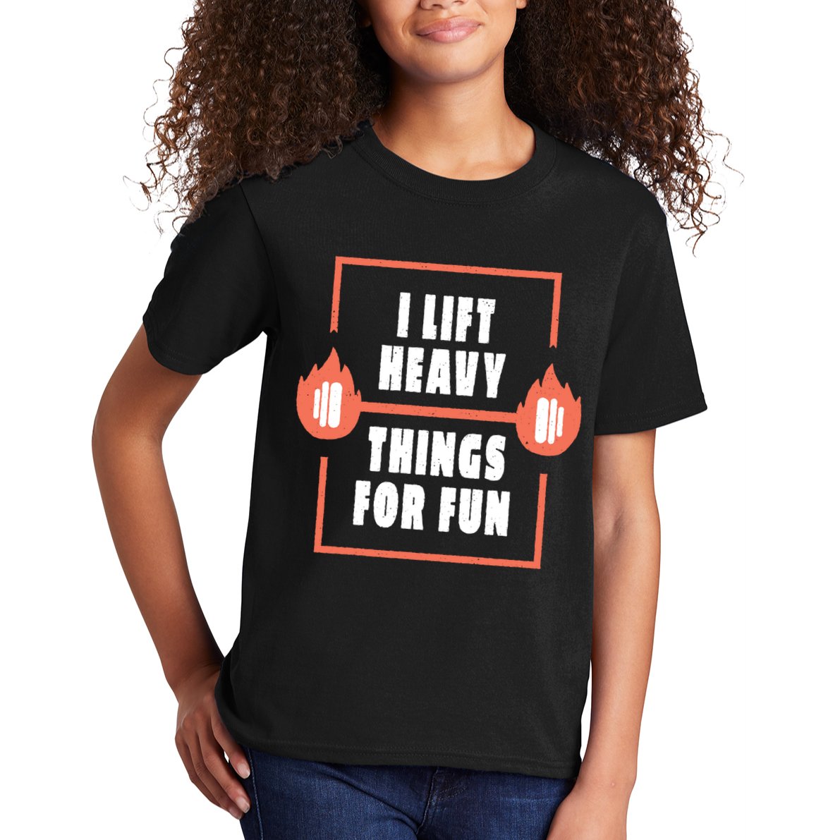 I Lift Heavy Things For Fun Kids T-Shirt