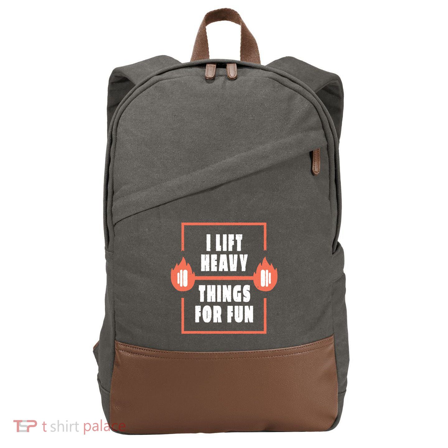 I Lift Heavy Things For Fun Cotton Canvas Backpack