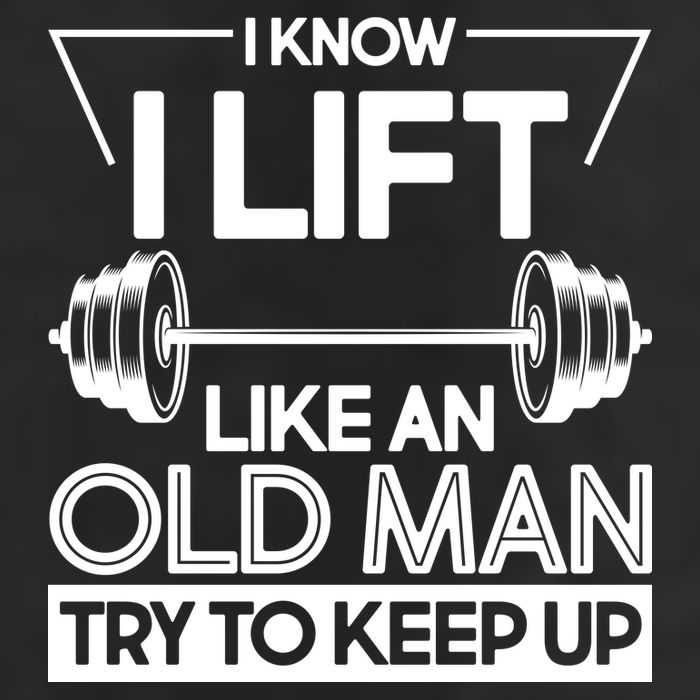 I Lift Like An Old Man Try To Keep Up 7 Panel Mesh Trucker Snapback Hat