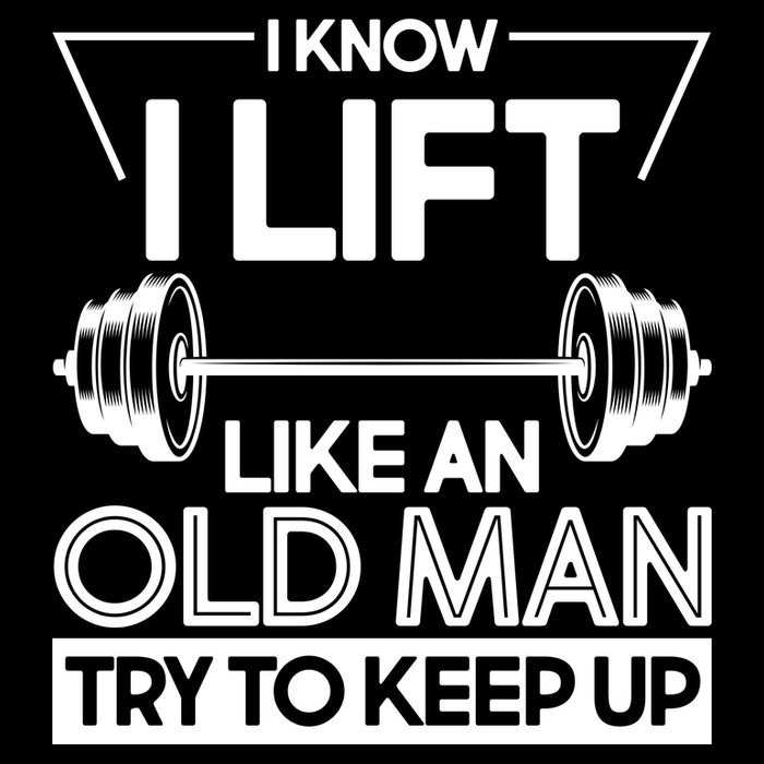 I Lift Like An Old Man Try To Keep Up Drawstring Bag