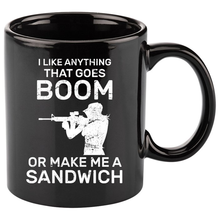 I Like Anything That Goes Boom 11oz C Handle Ceramic Mug