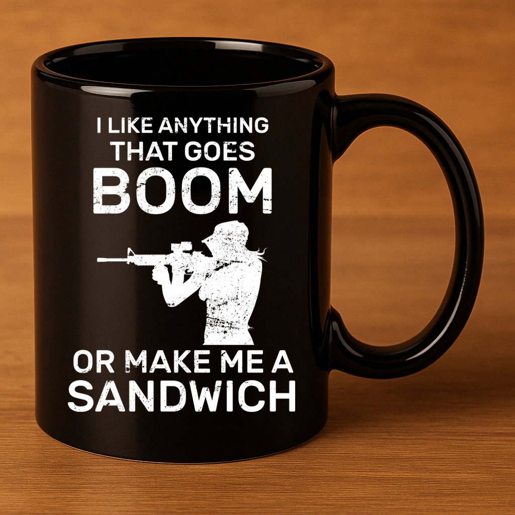 I Like Anything That Goes Boom 11oz C Handle Ceramic Mug