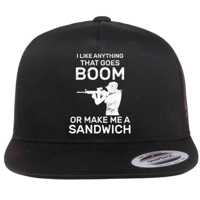 I Like Anything That Goes Boom Flatbill Hat