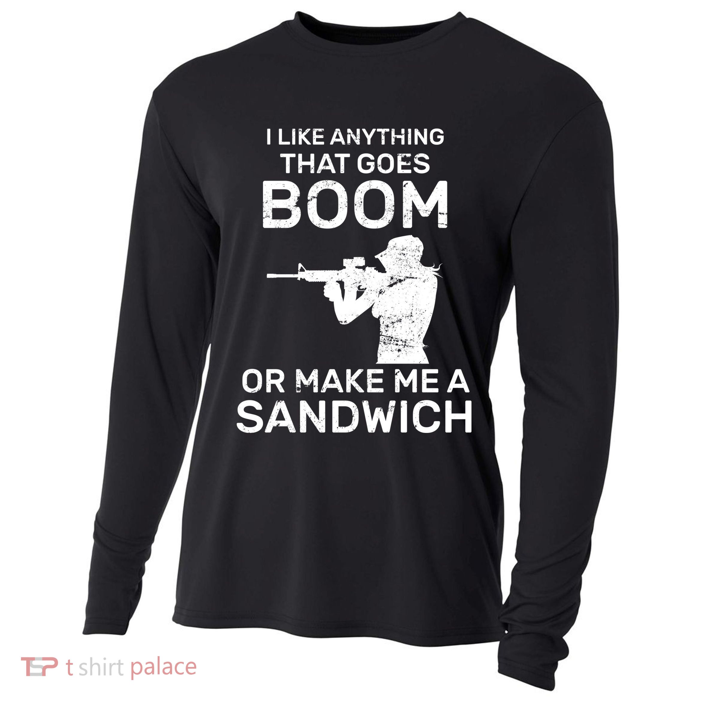 I Like Anything That Goes Boom Cooling Performance Long Sleeve Crew