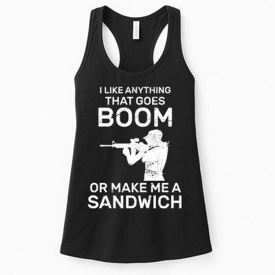 I Like Anything That Goes Boom Womens Tank Top