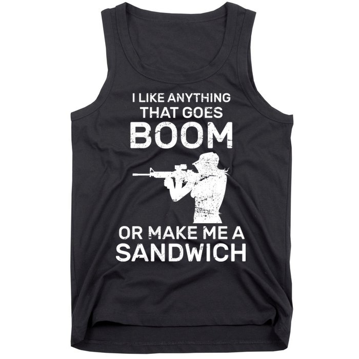 I Like Anything That Goes Boom Tank Top