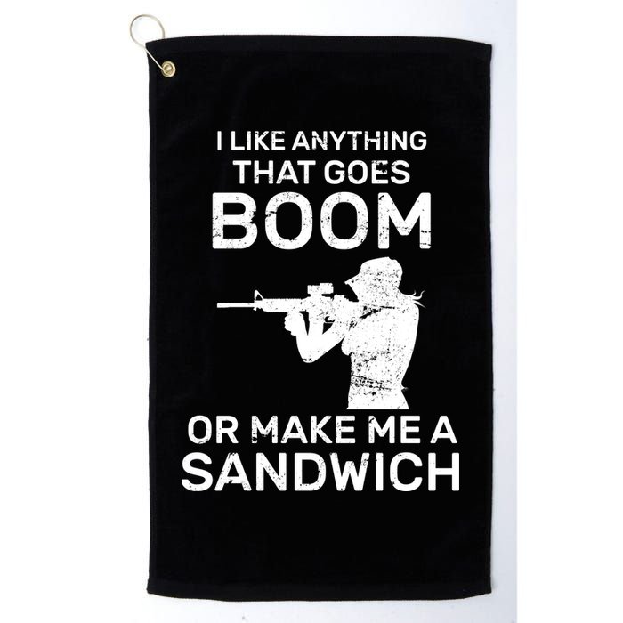 I Like Anything That Goes Boom Golf Towel