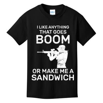 I Like Anything That Goes Boom Kids T-Shirt