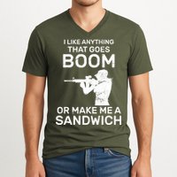 I Like Anything That Goes Boom V-Neck T-Shirt