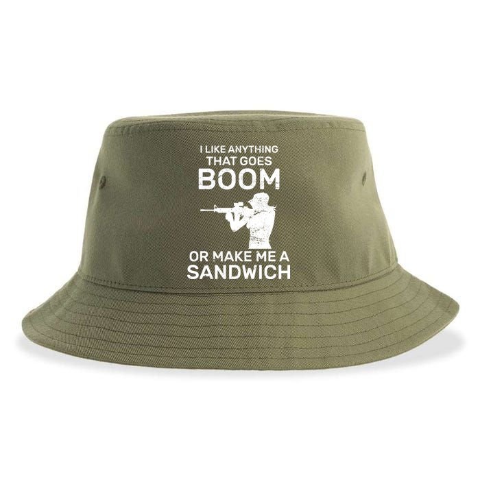 I Like Anything That Goes Boom Sustainable Bucket Hat