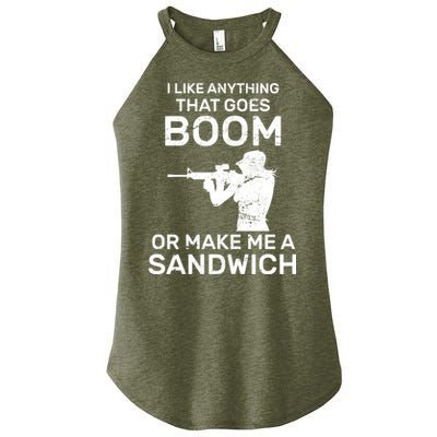 I Like Anything That Goes Boom Women's Perfect Tri Rocker Tank
