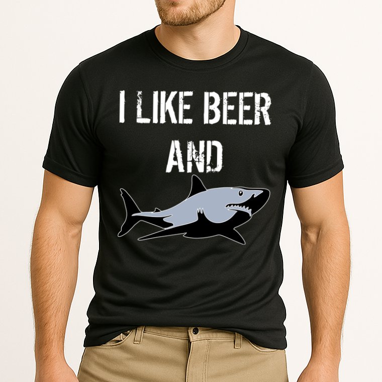 I Like Beer And Sharks Performance Shirt