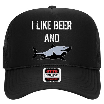 I Like Beer And Sharks Trucker Hat