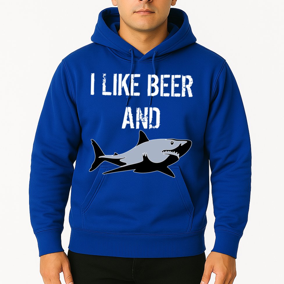 I Like Beer And Sharks Hoodie