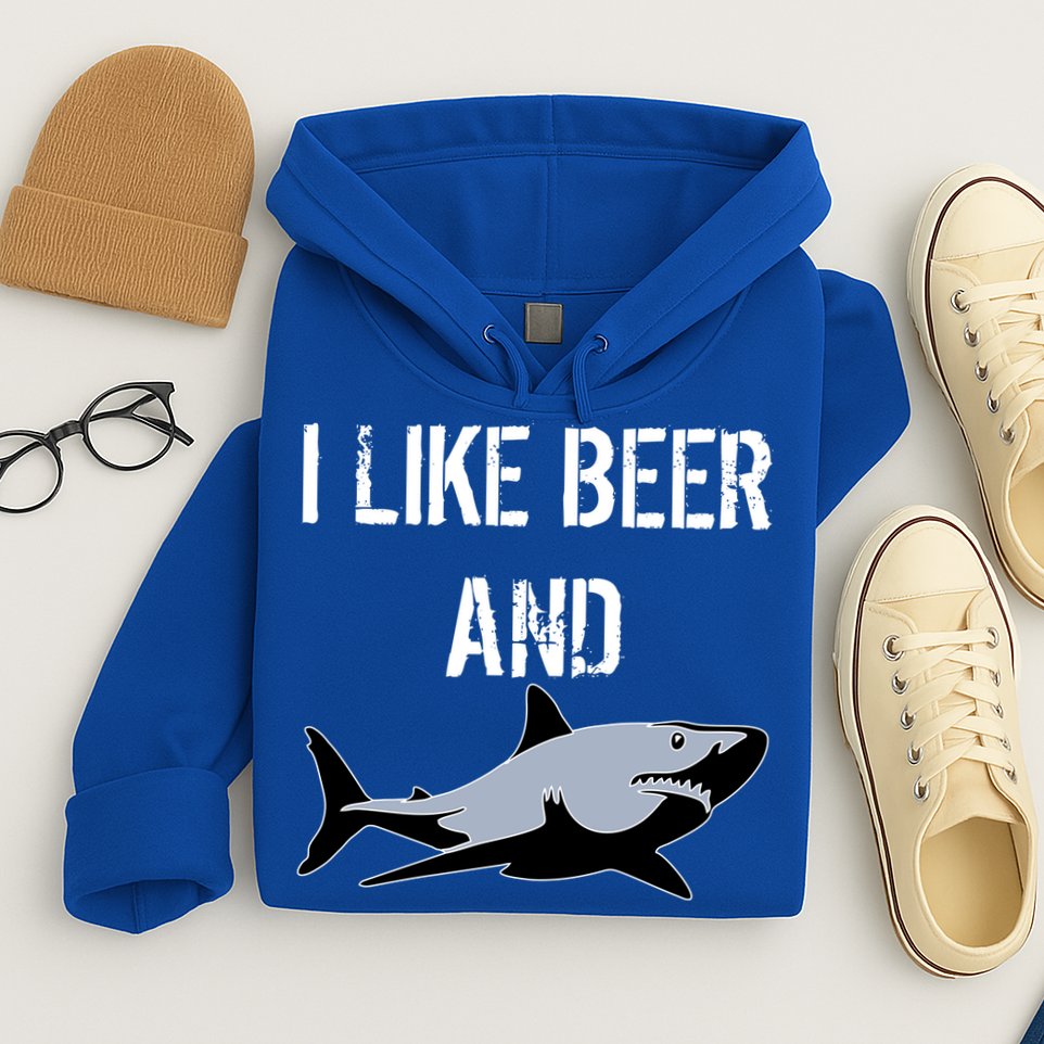 I Like Beer And Sharks Hoodie
