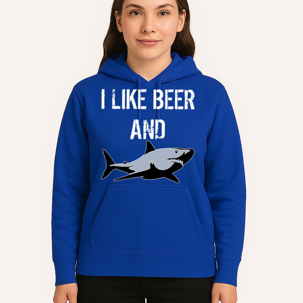 I Like Beer And Sharks Hoodie