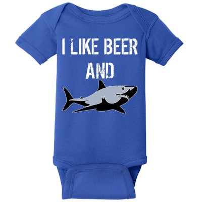 I Like Beer And Sharks Baby Bodysuit