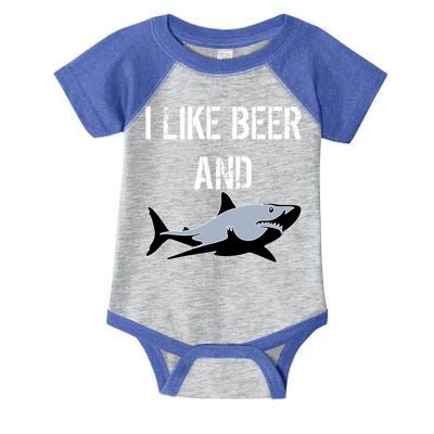 I Like Beer And Sharks Infant Baby Jersey Bodysuit