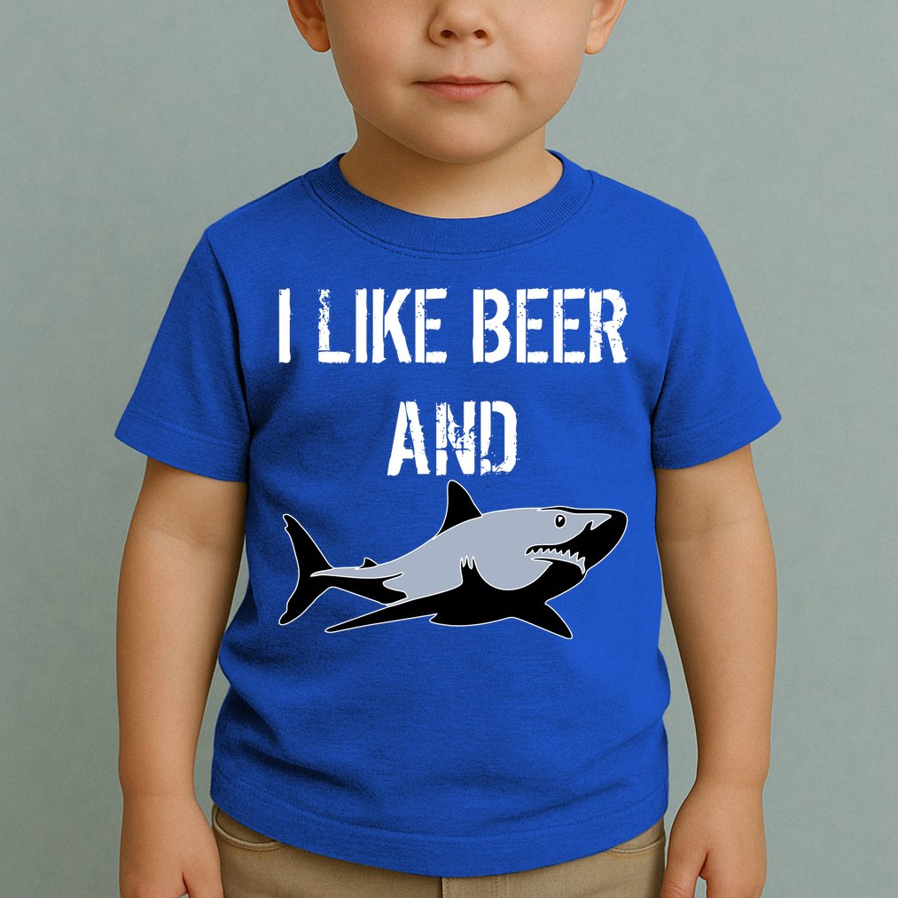 I Like Beer And Sharks Toddler T-Shirt