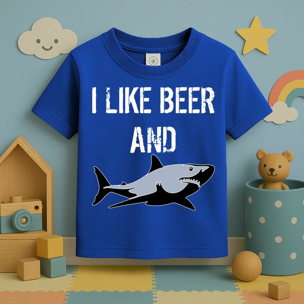 I Like Beer And Sharks Toddler T-Shirt