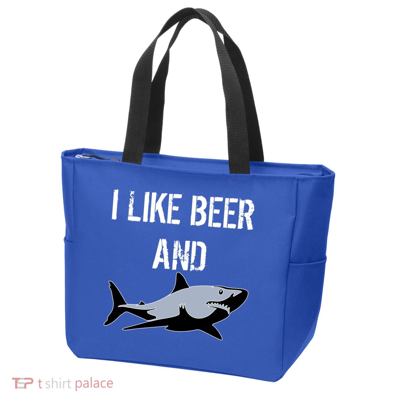 I Like Beer And Sharks Zip Tote Bag