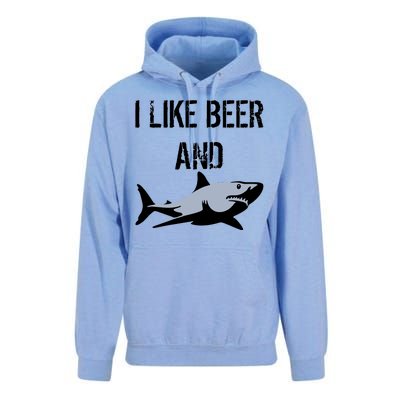 I Like Beer And Sharks Unisex Surf Hoodie