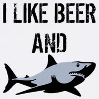 I Like Beer And Sharks Garment-Dyed Sweatshirt