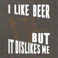 I Like Beer But It Dislikes Me Cotton Canvas Backpack