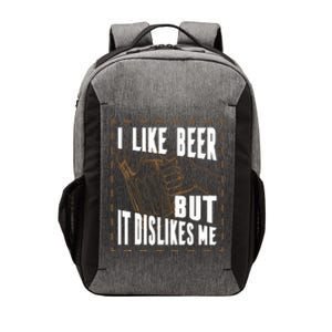 I Like Beer But It Dislikes Me Vector Backpack