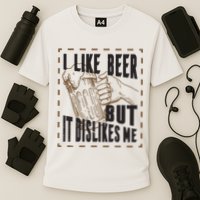 I Like Beer But It Dislikes Me Performance Shirt