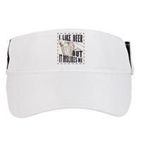 I Like Beer But It Dislikes Me Adult Drive Performance Visor