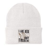 I Like Beer But It Dislikes Me Knit Cap Winter Beanie