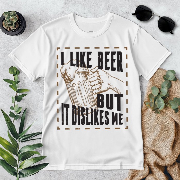 I Like Beer But It Dislikes Me Premium T-Shirt