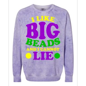 I Like Big Beads and I Cannot Lie Mardi Gras Colorblast Crewneck Sweatshirt