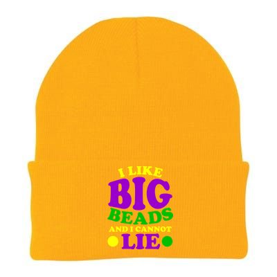 I Like Big Beads and I Cannot Lie Mardi Gras Knit Cap Winter Beanie