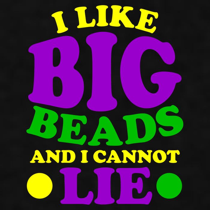 I Like Big Beads and I Cannot Lie Mardi Gras Ladies PosiCharge Tri-Blend Wicking Tank