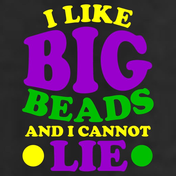I Like Big Beads and I Cannot Lie Mardi Gras 7 Panel Mesh Trucker Snapback Hat