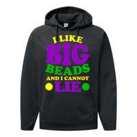 I Like Big Beads and I Cannot Lie Mardi Gras Performance Fleece Hoodie